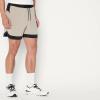 image:imageAmazon Essentials Mens Athletic Performance Stretch Contrast Woven Gym Training Short with 6 InseamBeigeBlack