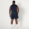 image:imageAmazon Essentials Mens Athletic Performance Stretch Contrast Woven Gym Training Short with 6 InseamGreenNavy