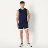 image:imageAmazon Essentials Mens Athletic Performance Stretch Contrast Woven Gym Training Short with 6 InseamNavyWhite