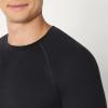 image:imageAmazon Essentials Mens Athletic Soft Performance Lightweight Long Sleeve Gym Workout ShirtSpace Dye Black
