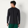 image:imageAmazon Essentials Mens Athletic Soft Performance Lightweight Long Sleeve Gym Workout ShirtSpace Dye Black