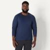 image:imageAmazon Essentials Mens Athletic Soft Performance Lightweight Long Sleeve Gym Workout ShirtSpace Dye Navy