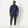 image:imageAmazon Essentials Mens Athletic Soft Performance Lightweight Long Sleeve Gym Workout ShirtSpace Dye Navy