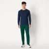 image:imageAmazon Essentials Mens Athletic Soft Performance Lightweight Long Sleeve Gym Workout ShirtSpace Dye Navy