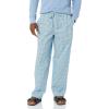 image:imageAmazon Essentials Mens Full Length Relaxed Fit Lounge Sleepwear Pajama Bottom Pants Cotton Stretch PoplinBlue Geo PrintIndigo