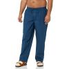 image:imageAmazon Essentials Mens Full Length Relaxed Fit Lounge Sleepwear Pajama Bottom Pants Cotton Stretch PoplinBlue Geo PrintIndigo