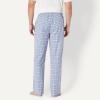 image:imageAmazon Essentials Mens Full Length Relaxed Fit Lounge Sleepwear Pajama Bottom Pants Cotton Stretch PoplinCheckCornflower Blue