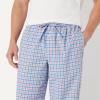 image:imageAmazon Essentials Mens Full Length Relaxed Fit Lounge Sleepwear Pajama Bottom Pants Cotton Stretch PoplinCheckCornflower Blue