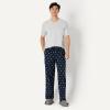 image:imageAmazon Essentials Mens Full Length Relaxed Fit Lounge Sleepwear Pajama Bottom Pants Cotton Stretch PoplinDucksLight Blue