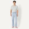 image:imageAmazon Essentials Mens Full Length Relaxed Fit Lounge Sleepwear Pajama Bottom Pants Cotton Stretch PoplinNavyThin Stripe