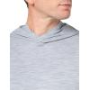 image:imageAmazon Essentials Mens Long Sleeve Quick Dry Performance Tech Hooded Workout TShirtLight Grey Space Dye