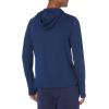 image:imageAmazon Essentials Mens Long Sleeve Quick Dry Performance Tech Hooded Workout TShirtNavy Space Dye