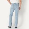 image:imageAmazon Essentials Mens Low Stretch SlimFit Bootcut JeansTinted Ice Light Wash