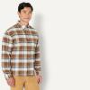 image:imageAmazon Essentials Mens Modern OversizedFit Cotton ButtonDown ShirtBrown Mint Country Plaid