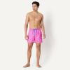 image:imageAmazon Essentials Mens Swim Trunks with Mesh Lining Pockets Drawstring ClosureBright Pink Flamingo