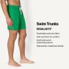 image:imageAmazon Essentials Mens Swim Trunks with Mesh Lining Pockets Drawstring ClosureDark Green