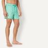 image:imageAmazon Essentials Mens Swim Trunks with Mesh Lining Pockets Drawstring ClosureLight Blue Mint Green Sun Geo