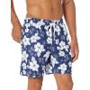 image:imageAmazon Essentials Mens Swim Trunks with Mesh Lining Pockets Drawstring ClosureNavy Hibiscus Flower