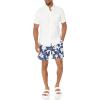 image:imageAmazon Essentials Mens Swim Trunks with Mesh Lining Pockets Drawstring ClosureNavy Hibiscus Flower
