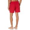 image:imageAmazon Essentials Mens Swim Trunks with Mesh Lining Pockets Drawstring ClosureRed