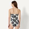 image:imageAmazon Essentials Womens Bandeau One Piece SwimsuitCream Black Floral