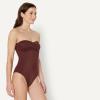 image:imageAmazon Essentials Womens Bandeau One Piece SwimsuitDeep Brown