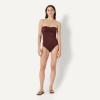 image:imageAmazon Essentials Womens Bandeau One Piece SwimsuitDeep Brown