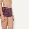 image:imageAmazon Essentials Womens Boy Short Swim Bikini Bottom with Full CoverageBrick Red Lilac Leopard