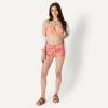 image:imageAmazon Essentials Womens Boy Short Swim Bikini Bottom with Full CoverageBright Poppy Red Folk Floral