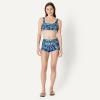 image:imageAmazon Essentials Womens Boy Short Swim Bikini Bottom with Full CoverageDeep Blue Paisley