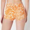 image:imageAmazon Essentials Womens Boy Short Swim Bikini Bottom with Full CoverageRust Orange Abstract Palms
