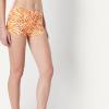 image:imageAmazon Essentials Womens Boy Short Swim Bikini Bottom with Full CoverageRust Orange Abstract Palms