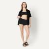 image:imageAmazon Essentials Womens Boy Short Swim Bikini Bottom with Full CoverageWashed Black