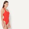 image:imageAmazon Essentials Womens CrissCross Back OnePiece SwimsuitBright Poppy Red