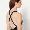 image:imageAmazon Essentials Womens CrissCross Back OnePiece SwimsuitWashed Black