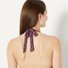 image:imageAmazon Essentials Womens Halter One Piece SwimsuitBrick Red Lilac Leopard