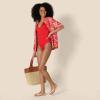 image:imageAmazon Essentials Womens Halter One Piece SwimsuitBright Poppy Red