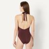 image:imageAmazon Essentials Womens Halter One Piece SwimsuitDeep Brown