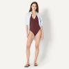 image:imageAmazon Essentials Womens Halter One Piece SwimsuitDeep Brown