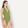 image:imageAmazon Essentials Womens Halter One Piece SwimsuitOlive