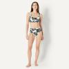 image:imageAmazon Essentials Womens High Waist High Leg Bikini BottomCream Black Floral
