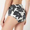 image:imageAmazon Essentials Womens High Waist Swim Bottom Available in Plus SizeCream Black Floral