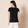 image:imageAmazon Essentials Womens Jersey RegularFit ShortSleeve BoatNeck TShirtBlack