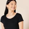 image:imageAmazon Essentials Womens Jersey RegularFit ShortSleeve BoatNeck TShirtBlack