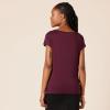 image:imageAmazon Essentials Womens Jersey RegularFit ShortSleeve BoatNeck TShirtBurgundyNavy