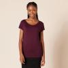 image:imageAmazon Essentials Womens Jersey RegularFit ShortSleeve BoatNeck TShirtBurgundyNavy