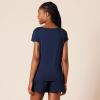 image:imageAmazon Essentials Womens Jersey RegularFit ShortSleeve BoatNeck TShirtNavySand