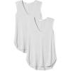 image:imageAmazon Essentials Womens Jersey StandardFit VNeck Tank Top Previously Daily Ritual MultipacksLight Grey Heather