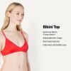 image:imageAmazon Essentials Womens LightSupport Triangle Bikini Swimsuit Top with Adjustable StrapsBright Poppy Red