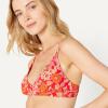 image:imageAmazon Essentials Womens LightSupport Triangle Bikini Swimsuit Top with Adjustable StrapsBright Red Multi Folk Floral